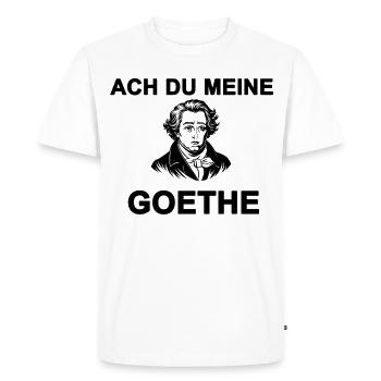 Ach du meine Goethe - Männer Premium Bio T-Shirt - Weiß - Vorne - Nico (187cm)