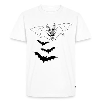 Vampire Bat - Men's Premium Organic T-Shirt - white - Front - Nico (187cm)