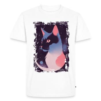 Chat mystique - T-shirt Premium bio Homme - blanc - Devant - Nico (187cm)