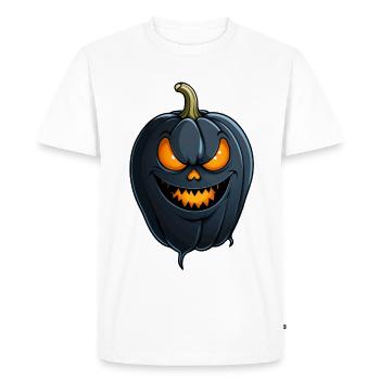 Dark creepy pumpkin head - Men's Premium Organic T-Shirt - white - Front - Nico (187cm)