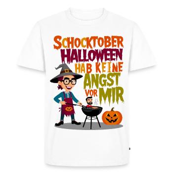 Shock Halloween - Men's Premium Organic T-Shirt - white - Front - Nico (187cm)