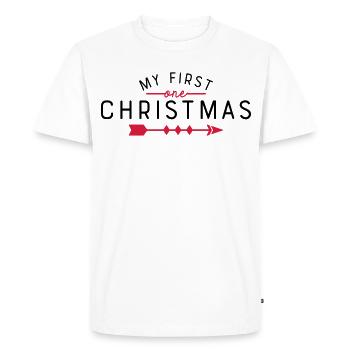 my first Christmas - Men's Premium Organic T-Shirt - white - Front - Nico (187cm)