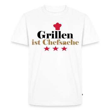 Barbecuing is a matter for the - Men's Premium Organic T-Shirt - white - Front - Nico (187cm)