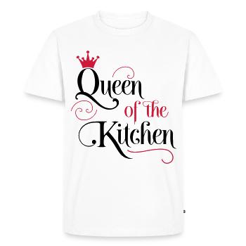 Tablier de cuisine femme - T-shirt Premium bio Homme - blanc - Devant - Nico (187cm)