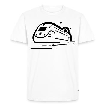 Train Style BD - T-shirt Premium bio Homme - blanc - Devant - Nico (187cm)