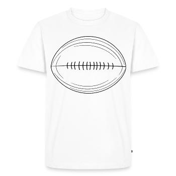 Football américain - T-shirt Premium bio Homme - blanc - Devant - Nico (187cm)
