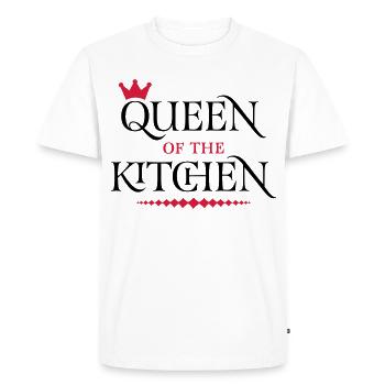 Reine de la cuisine - T-shirt Premium bio Homme - blanc - Devant - Nico (187cm)