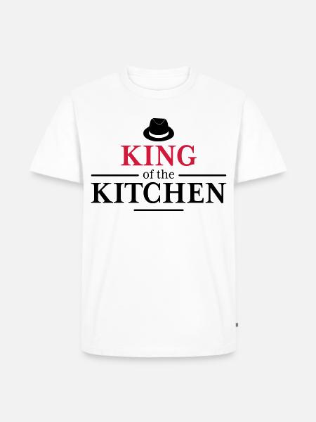 Men's Cooking Apron - Men's Premium Organic T-Shirt - white