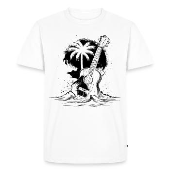 Ukulélé - T-shirt Premium bio Homme - blanc - Devant - Nico (187cm)