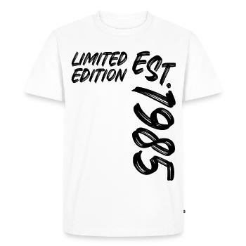 Limited Edition Est. 1985 - Men's Premium Organic T-Shirt - white - Front - Nico (187cm)