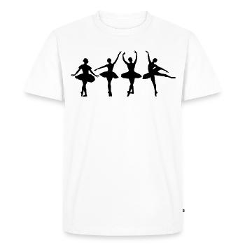 Danse de ballet - T-shirt Premium bio Homme - blanc - Devant - Nico (187cm)