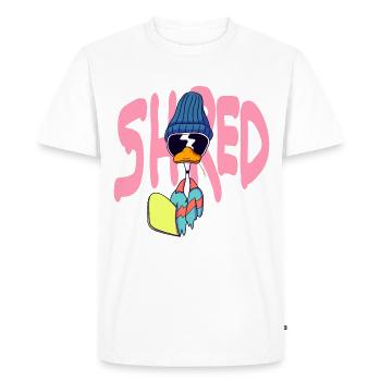 Shred - Men's Premium Organic T-Shirt - white - Front - Nico (187cm)