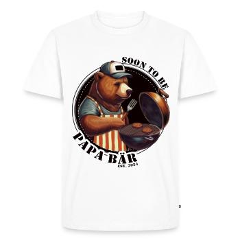 Soon to be Papa Bear EST 2024 - Men's Premium Organic T-Shirt - white - Front - Nico (187cm)