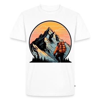 Alpiniste - T-shirt Premium bio Homme - blanc - Devant - Nico (187cm)