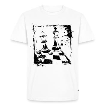 Chess - Men's Premium Organic T-Shirt - white - Front - Nico (187cm)