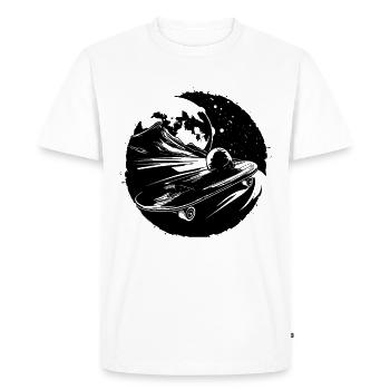 Croquis de skateboard - T-shirt Premium bio Homme - blanc - Devant - Nico (187cm)