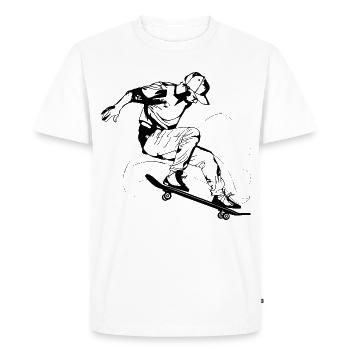 Skateboarding - Men's Premium Organic T-Shirt - white - Front - Nico (187cm)