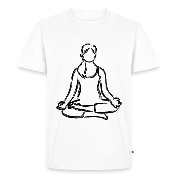 Croquis de Yogini - T-shirt Premium bio Homme - blanc - Devant - Nico (187cm)