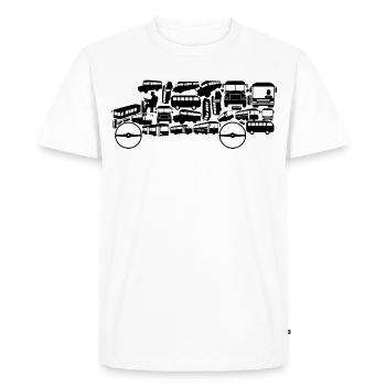 Bus - Men's Premium Organic T-Shirt - white - Front - Nico (187cm)