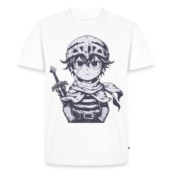 Petit chevalier de la forêt avec épée - T-shirt Premium bio Homme - blanc - Devant - Nico (187cm)