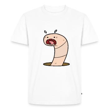 Ver mobile - T-shirt Premium bio Homme - blanc - Devant - Nico (187cm)