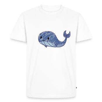 Baleine majestueuse - T-shirt Premium bio Homme - blanc - Devant - Nico (187cm)