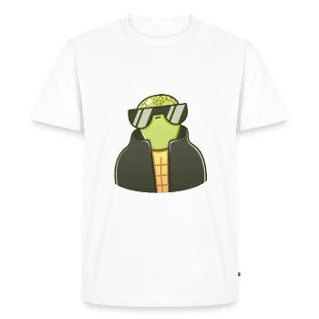 Tortue calme - T-shirt Premium bio Homme - blanc - Devant - Nico (187cm)