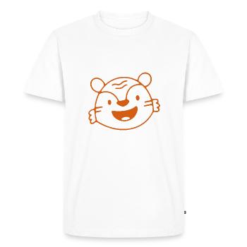 Tigre puissant - T-shirt Premium bio Homme - blanc - Devant - Nico (187cm)