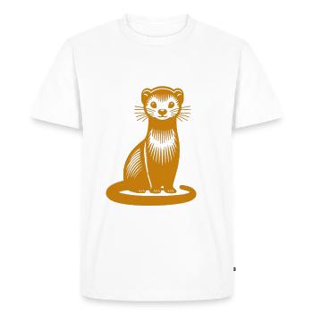 Mangouste intrépide - T-shirt Premium bio Homme - blanc - Devant - Nico (187cm)
