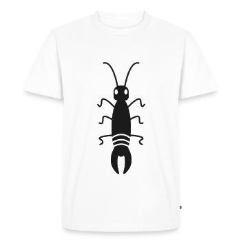 Ver d’oreille curieux et unique - T-shirt Premium bio Homme - blanc - Devant - Nico (187cm)