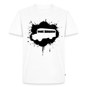 Bus de l’art urbain - T-shirt Premium bio Homme - blanc - Devant - Nico (187cm)