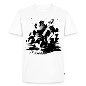 Violin - Men's Premium Organic T-Shirt - white - Front - Nico (187cm)