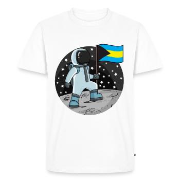 Drapeau des astronautes des Bahamas - T-shirt Premium bio Homme - blanc - Devant - Nico (187cm)