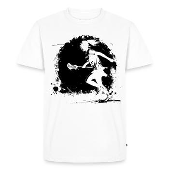 Lacrosse Player - Men's Premium Organic T-Shirt - white - Front - Nico (187cm)