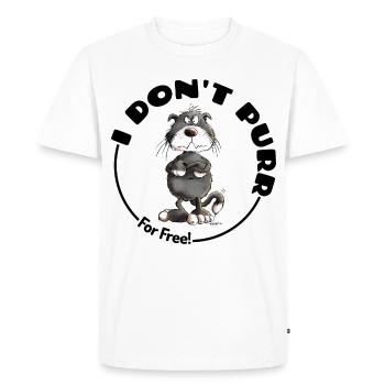 , je ne ronronne pas, chat disant chats - T-shirt Premium bio Homme - blanc - Devant - Nico (187cm)