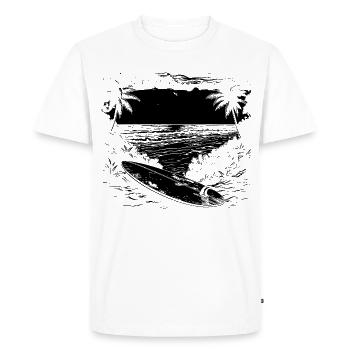 Surfing Graphics - Men's Premium Organic T-Shirt - white - Front - Nico (187cm)