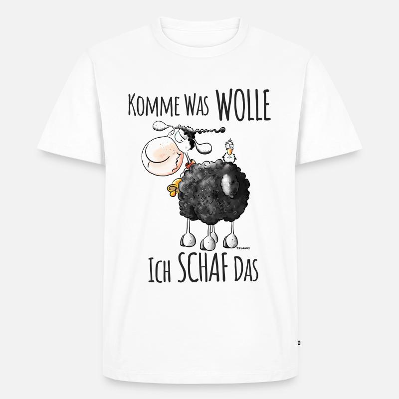Dai, cosa voglio, pecore, le pecore - Maglietta ecologica premium da uomo - bianco