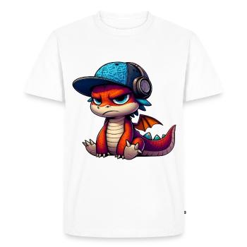 dragon hiphop - T-shirt Premium bio Homme - blanc - Devant - Nico (187cm)