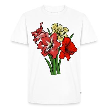 Amaryllis - Men's Premium Organic T-Shirt - white - Front - Nico (187cm)