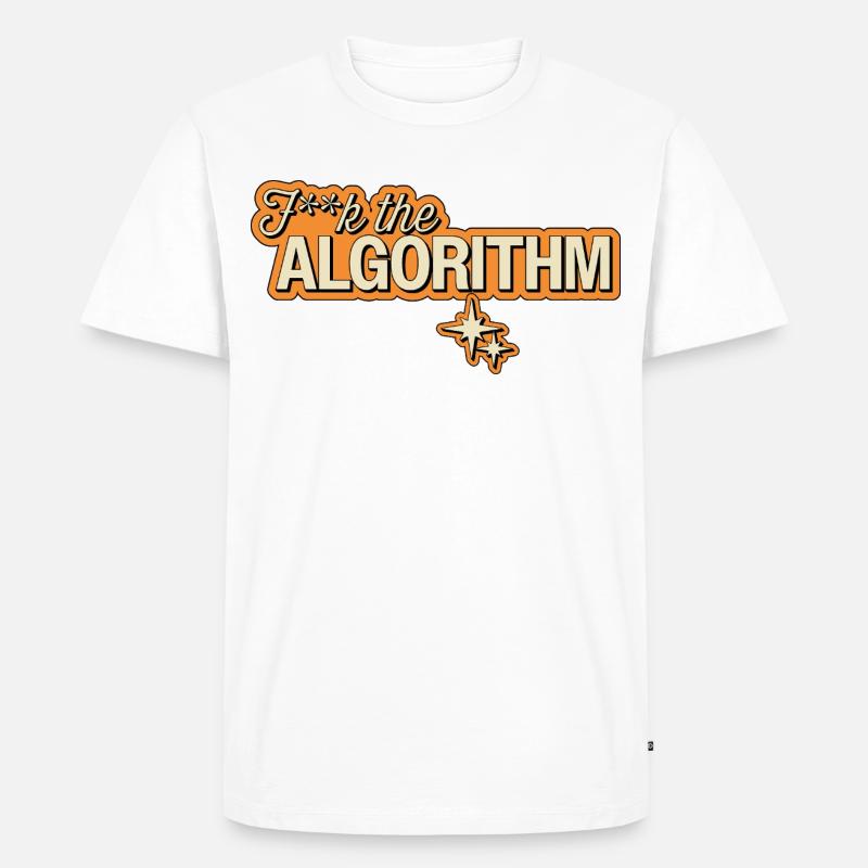Fk the Algorithm – Digitale Rebellion - Männer Premium Bio T-Shirt - Weiß