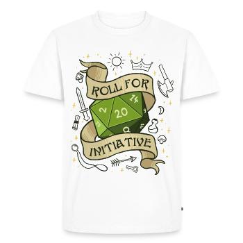 Lancez l’initiative – Découpez votre destin - T-shirt Premium bio Homme - blanc - Devant - Nico (187cm)