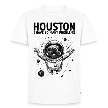 Houston J’ai tellement de problèmes Carlin Astronaute - T-shirt Premium bio Homme - blanc - Devant - Nico (187cm)