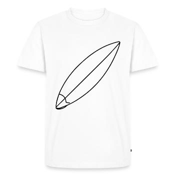 Croquis de planche de surf - T-shirt Premium bio Homme - blanc - Devant - Nico (187cm)