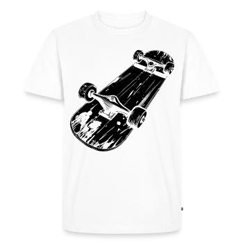 Skateboard Sketch - Men's Premium Organic T-Shirt - white - Front - Nico (187cm)