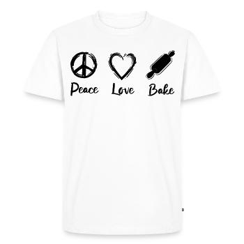 I love baking - Men's Premium Organic T-Shirt - white - Front - Nico (187cm)