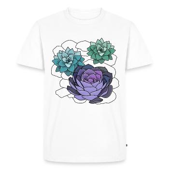 Succulentes - T-shirt Premium bio Homme - blanc - Devant - Nico (187cm)