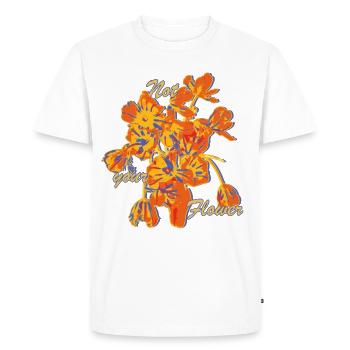 Not Your Flower Statement - Men's Premium Organic T-Shirt - white - Front - Nico (187cm)