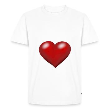 Coeurs Coeurs Saint-Valentin Amour Saint Valentin - T-shirt Premium bio Homme - blanc - Devant - Nico (187cm)