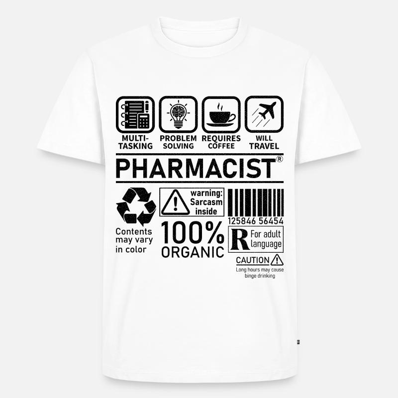 Pharmacist multi tasking problem solving - Men's Premium Organic T-Shirt - white