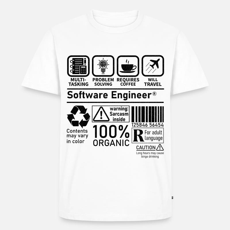 software engineer multi tasking problem solving - Men's Premium Organic T-Shirt - white